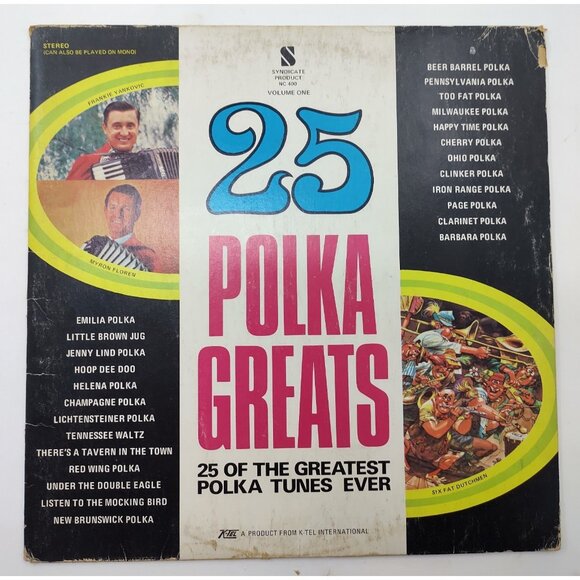 25 Polka Greats Vol.1 Vinyl LP (1971) K-Tel – Vintage Polka Collection - Picture 1 of 8